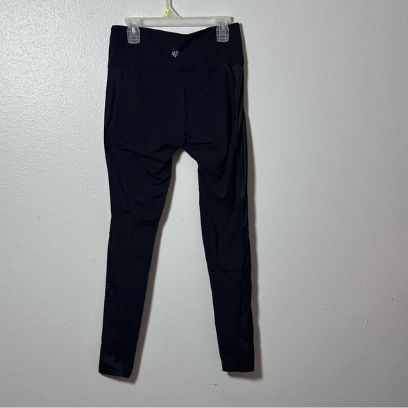 Athleta Women Black Full Length Sheer Leggings Active Size Small - Picture 5 of 8